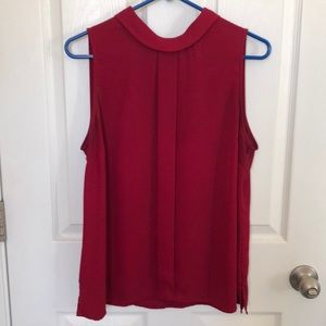 Gorgeous red sleeveless blouse